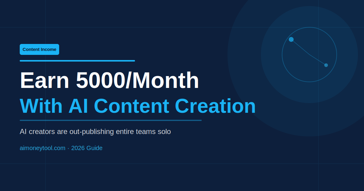 How Do You Earn $5,000/Month With AI Content Creation in 2026?